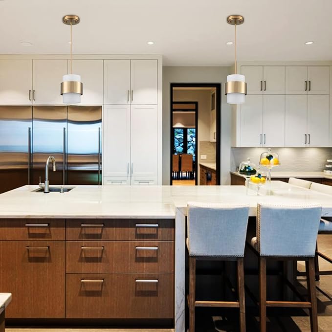 Modern Home Pendant Light Fixtures Brass Hanging Light for Kitchen Island