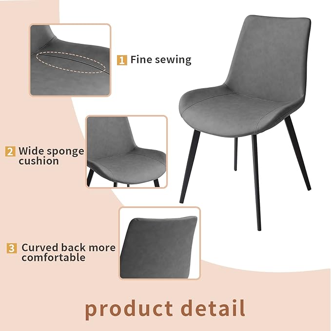 ZckyCine Modern Wooden Dining Table Set 6-Person Extendable 63"-79" Kitchen Table Set with 6 PU Leather Chairs | Space-Saving Expandable Design & Easy Assembly | Dining Room Furniture for Modern Homes