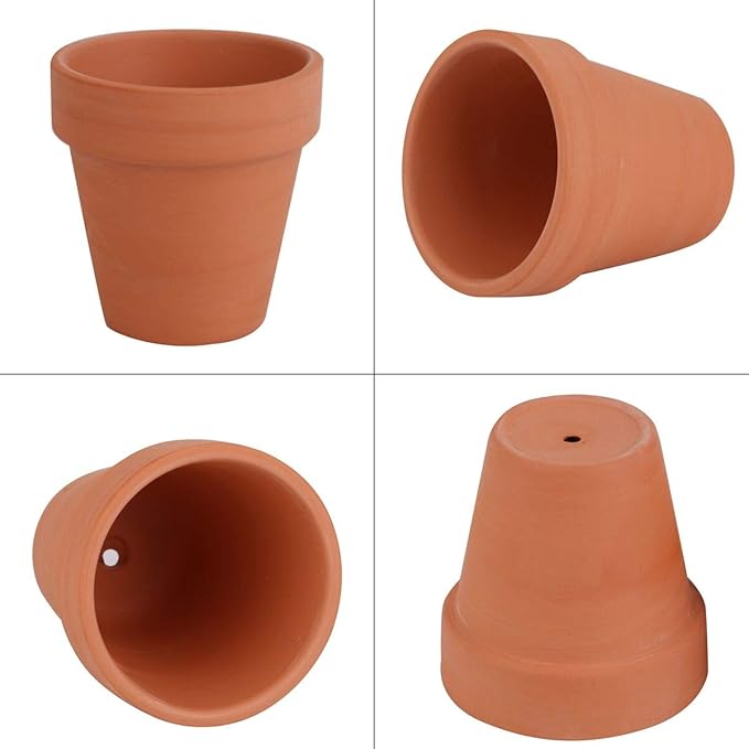 24pcs Mini Clay Pots, 2.5'' Terracotta Pottery Planters, Cactus Flower Succulents Nursery Pots, with Drainage Hole, for Indoor/Outdoor