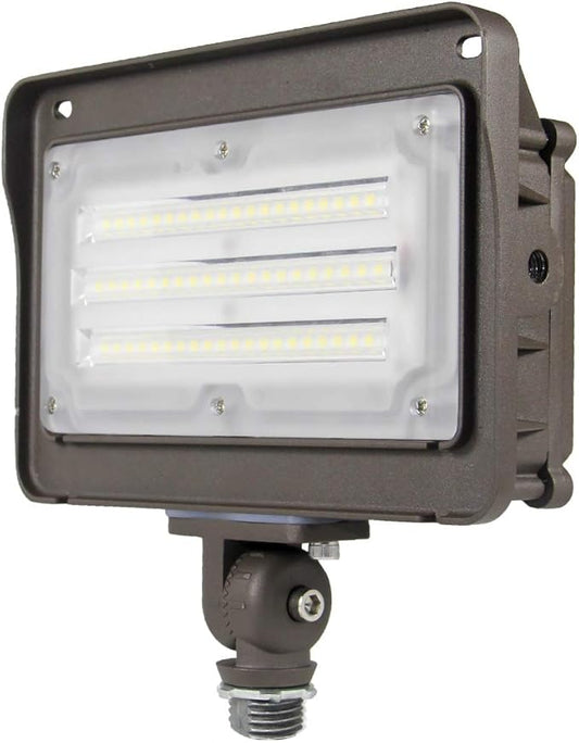 LED Flood Light Outdoor 50W, 6500LM (200W HPS/MH Equiv.) 5000K Daylight, Waterproof Knuckle Mount LED Outdoor Flood Lights for Garden Porch Yard, 100-277V ETL Listed