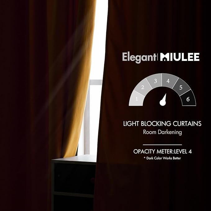 MIULEE Velvet Curtains 96 inches 2 Panels - Luxury Blackout Curtains for Bedroom Living Room Thermal Insulated Fall Decor Super Soft Window Drapes Rod Pocket & Back Tab, Mustard Yellow