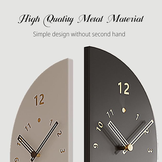 Wall Clock 17.7 Inch Double Sided - Modern Battery Operated with Pendulum, Unique Angle Corner Mounted Decorative Clock for Bedroom Living Room Office