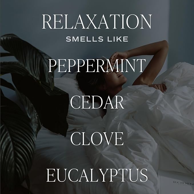 Sweet Water Decor Relaxation Candle - Soy Eucalyptus, Peppermint, and Clove Scented Spa Candles for Home - 9oz Amber Jar + Black Lid, 40+ Hour Burn Time, Made in The USA