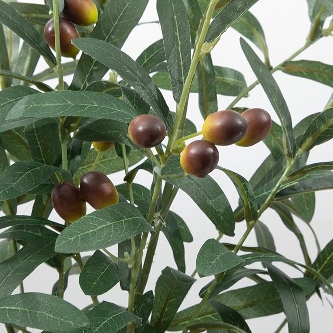 SHACOS 3 PCS 39" Fake Olive Tree Branches Olive Stems Large Tall Artificial Greenery Stems Bulk Faux Olive Branches for Vase Olive Leaves Plant Branch Greenery Decor