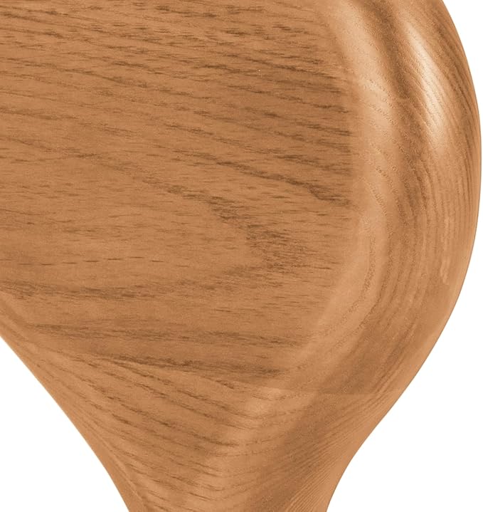 Triangle Glass Coffee Table with Solid Wood Base, 0.8'' Thick Clear Glass Top, 51'' Width Mid Century Modern Coffee Table for Living Room Bedroom Reception (Light Walnut)