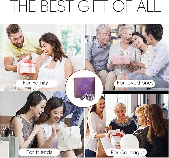Aromatherapy Candle Gift Set – 4 Pack Miniature Soy Wax Candles, Lavender, Lemon, Vanilla & Rose – Meditation Candle Set for Relaxation, Christmas Gifts, Home Décor & Travel
