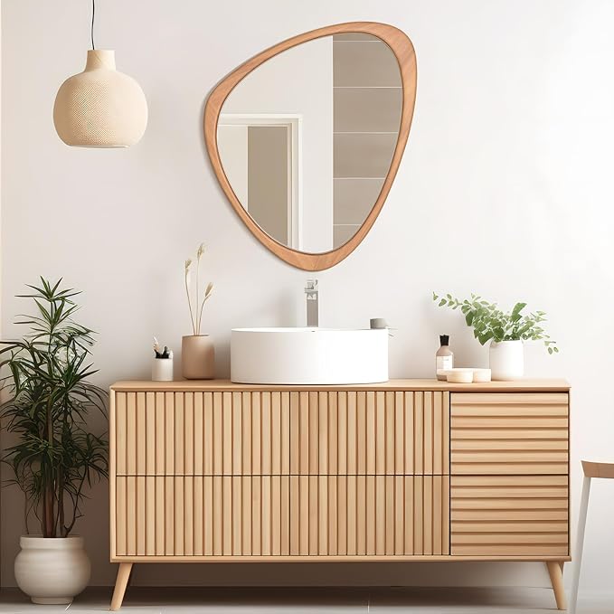 WallBeyond Asymmetrical Mirror, Irregular Wall Mirror for Bathroom, Wall Mirrors Decorative for Bedroom Living Room Entryway Hall, Unique Wall Mirror 25" x 20"