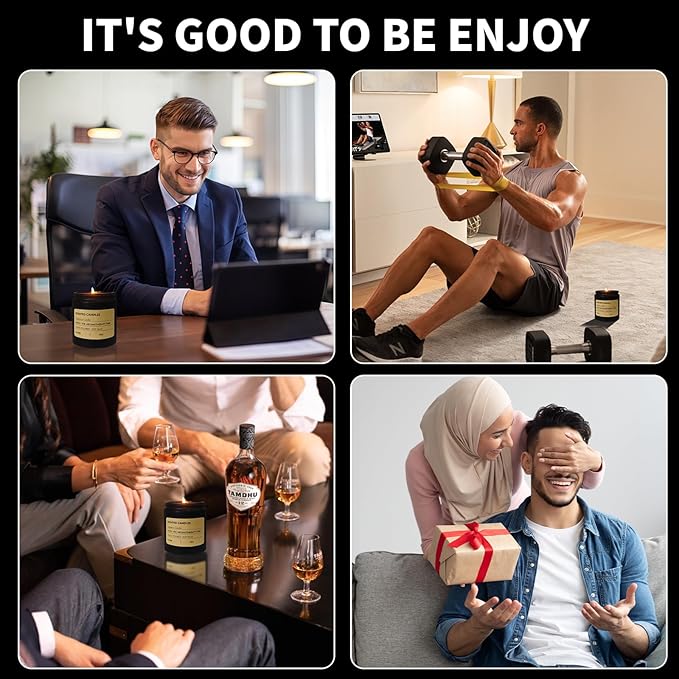 Candles,Scented Candles for Men, Men Candle Set, Candles for Home Scented, Long Lasting with 40 Hour Burn Time, Manly Gifts for Dad,Soy Candle of Lavender