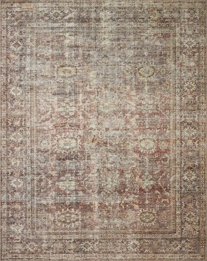 Loloi Amber Lewis Georgie Collection GER-06 Bordeaux/Antique 2'-6" x 12'-0", .19" Pile Height, Runner Rug