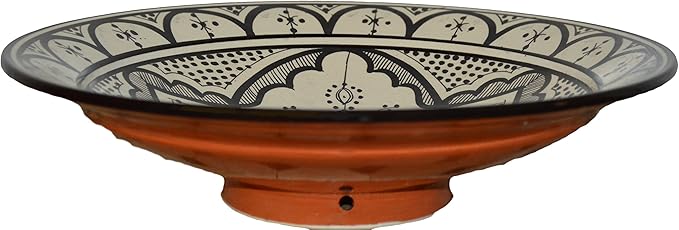Treasures Of Morocco Hand made Moroccan 14 inches Serving plate Pasta bowl salad bowl Mediterranean Pottery