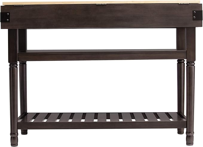 SEI Furniture Waysmere Kitchen Island, Smoked ash, Natural