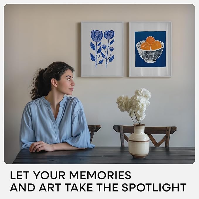 Homeforia 12 x 16 Picture Frame Silver, High End Metal 12x16 Poster Frames with Mat 9x12 Photo, 12 x 16 Silver Frame Matted to 9 x 12 in Print, 16by12 Hanging Frame, Tempered Glass, Wall Kit, Set of 2