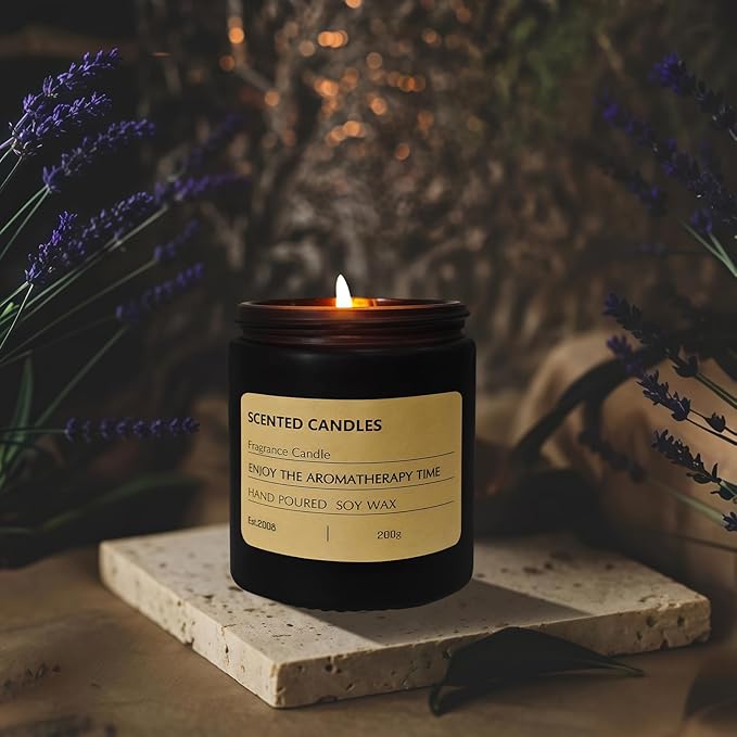 Candles,Scented Candles for Men, Men Candle Set, Candles for Home Scented, Long Lasting with 40 Hour Burn Time, Manly Gifts for Dad,Soy Candle of Lavender