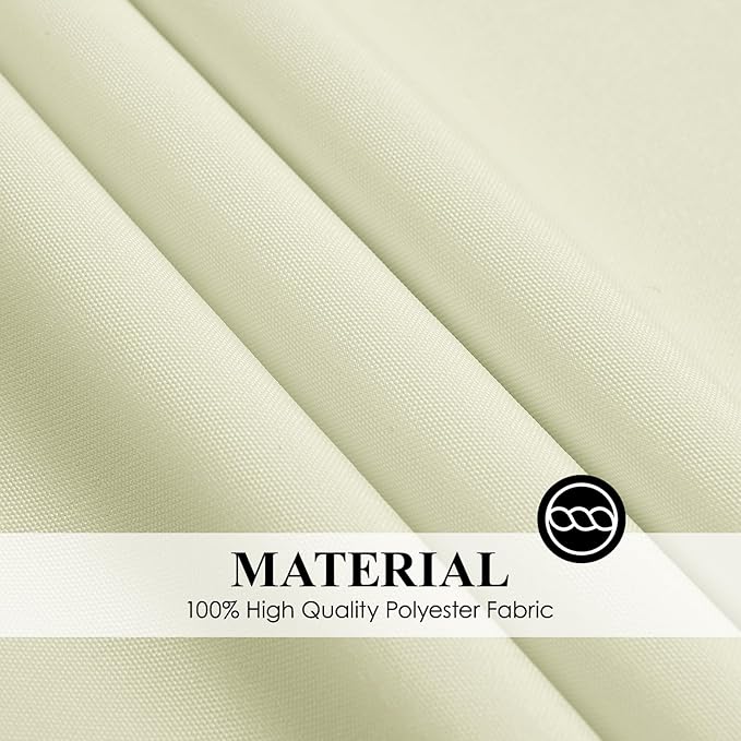 Round Tablecloth 2 Pack 108 Inch Ivory Tablecloths Washable Decorative Linen Polyester Table Clothes Cover for Dining Table Banquets Buffet Parties and Wedding