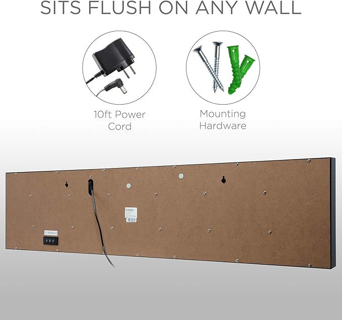 Ivation Oversized Large Digital Wall Clock - Big LED Digital Clock w/Large Display, Shelf or Wall Mount (30 Inch - Blue) 6 Brightness Levels | Time Memory | Remote, Mounting Holes & Hardware