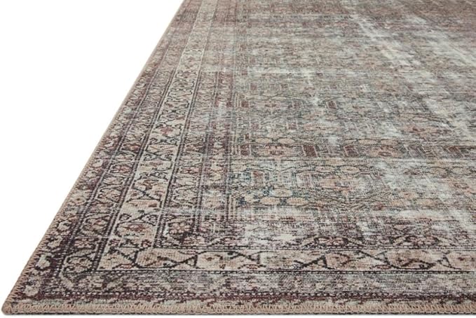 Loloi Amber Lewis Georgie Collection GER-10 Moss/Bark 2'-0" x 5'-0", .19" Pile Height, Accent Rug