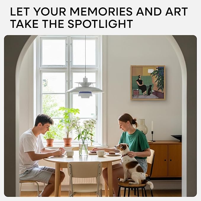 Homeforia Wood Square Frame 14x14, High End Natural Oak 14 x 14 Light Wooden Picture Frames with Mat 12 by 12 inch Photo, 14by14 Poster Frames Matted to 12x12 Print, Tempered Glass, Wall Kit, Set of 1