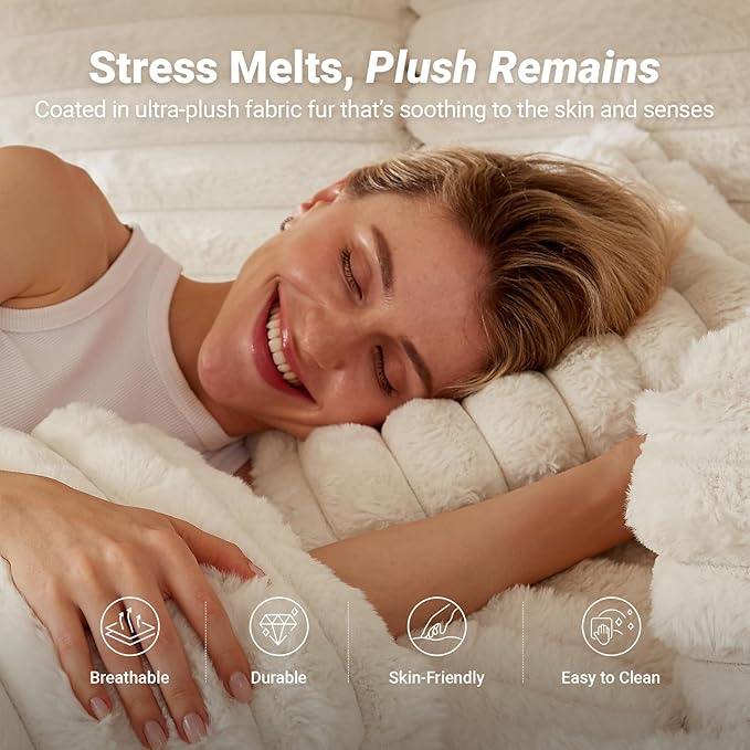 Chaise Lounge Chair Indoor, Amsleekey 64" Oversized Sleeper Chair with Wood Frame, Upholstered Sofa Bed for Living Room, Movie Room, Bedroom with 4 Storage Pockets&2 Cup Holders(Plush Corduroy, Beige)