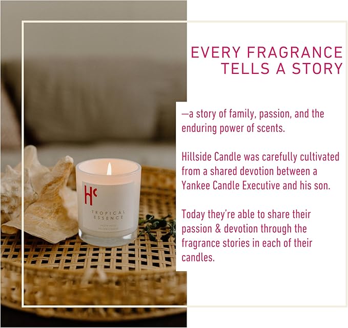 Tropical Essence Single Wick Soy Candles, Luxury Scented Candles for Home - Up to 60 Hour Burn Time, Cruelty-Free Soy Wax Blend - Floral Fragrance, Notes of Coconut & Citrus (9 oz)