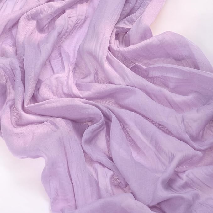 MLMC 3 Pack Lilac Purple Table Runner 10ft Lavender Cheesecloth Table Runner Rustic Gauze Centerpiece Fall Decor 35x120 Inches for Bridal Shower Baby Shower Birthday Wedding Decor