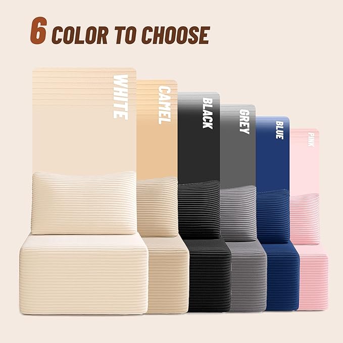 138" Modular Sofa Memory Foam Sectional Couches for Living Room, Sleeper Sofa Bed, Corduroy, Pink