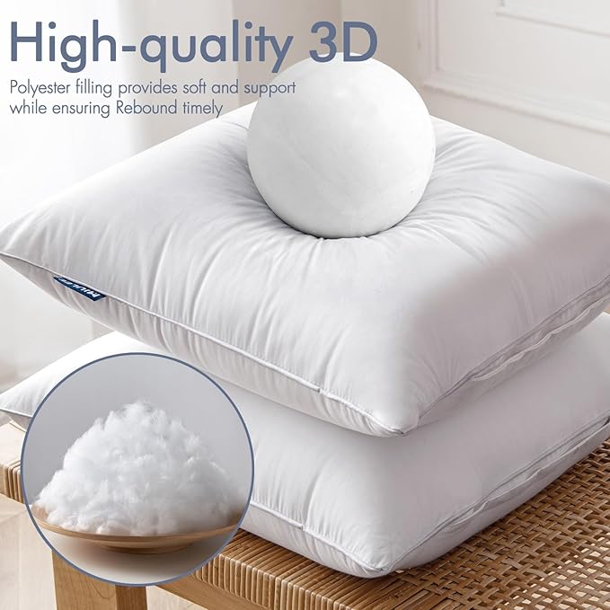 MIULEE 16x26 Pillow Insert -Decorative Throw Pillow with 100% Cotton Cover Rectangle for Sofa Couch