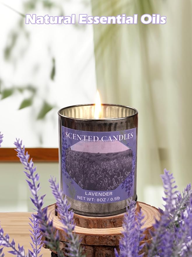 Scented Candle Gift Set, 4 Pack 32oz Soy Wax Candles Set, 200 Hour Burn Time Long Lasting Aromatherapy Candles Set, Container Candles Ideal for Home Decor and Gift for Women and Men