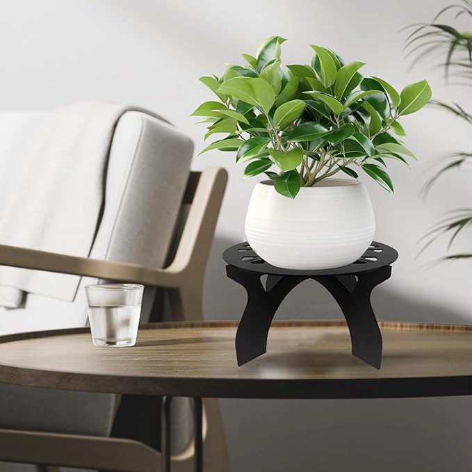 2 Pack Metal Plant Stand for Indoor and Outdoor Use – 220LB load Capacity Small Plant Rack,Thickened Steel Plate, Storage Shelf, Rustproof Potted Plant Holder