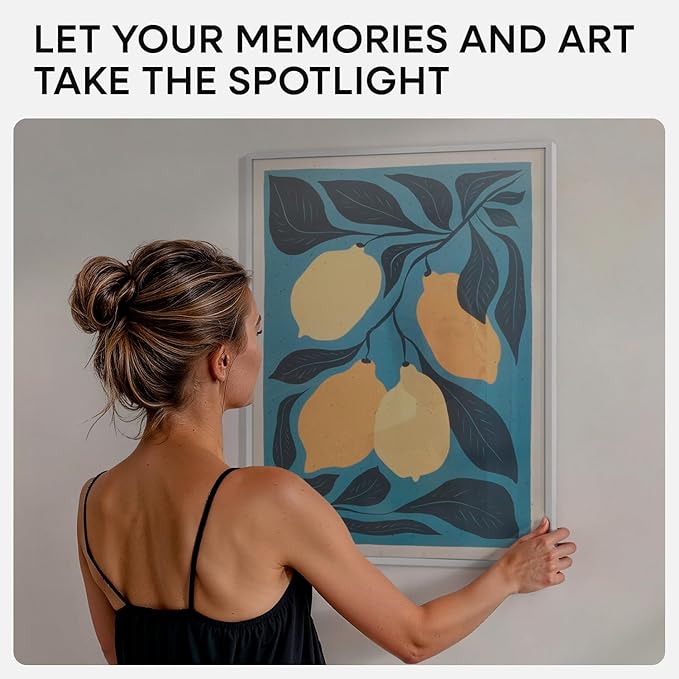 Homeforia 18x24 Poster Frame Silver, High End Metal 18 x 24 Picture Frames with Mat 16 x 20 for Photo, 18x24 Silver Frame Matted to 16x20 Print, 24x18 Hanging Frame, Tempered Glass, Wall Kit, Set of 3