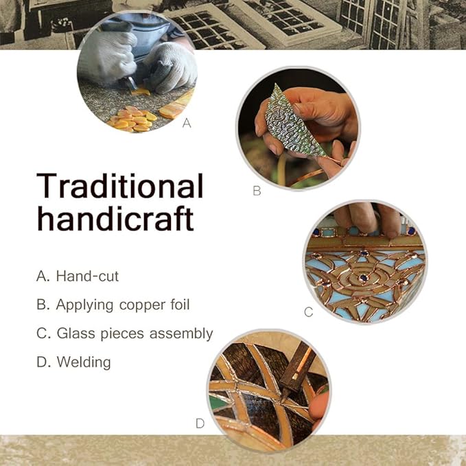 Bieye L10682 Baroque 67 inch Tiffany Style Stained Glass Torchiere Floor Lamp with 13 Inch Wide Handmade Lampshade, Metal Base with Dark Brown Baking Finish, Red