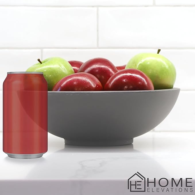 Concrete Fruit Bowl for Kitchen Counter – Light Gray Decorative Pedestal Bowl for Dining Table, Entryway, or Coffee Table – Large Key Dish for Modern Home Decor Centerpiece