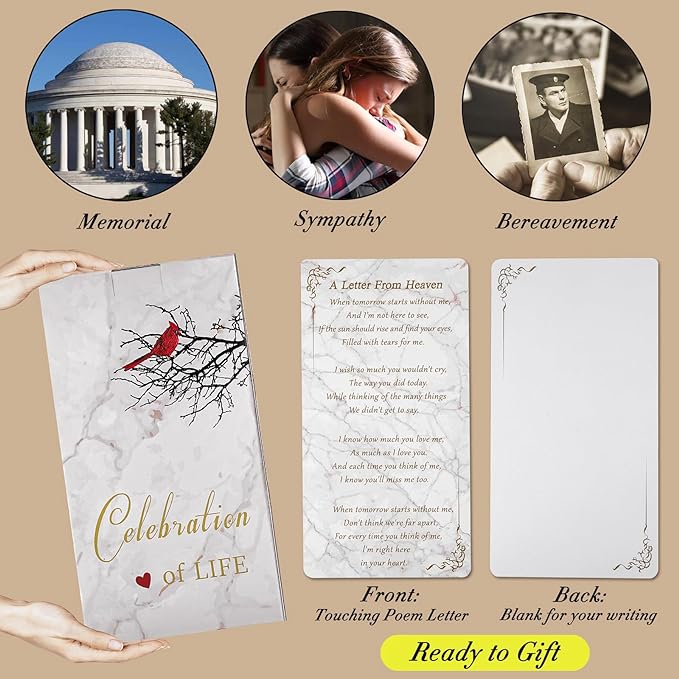 Memorial Lantern, Sympathy Gifts for Loss of Mom/Dad/Loved One, Bereavement Gifts, in Memory of Loved One Lantern,Celebration of Life, Memorial Gifts, Funeral Lantern,When Tomorrow Starts Without me