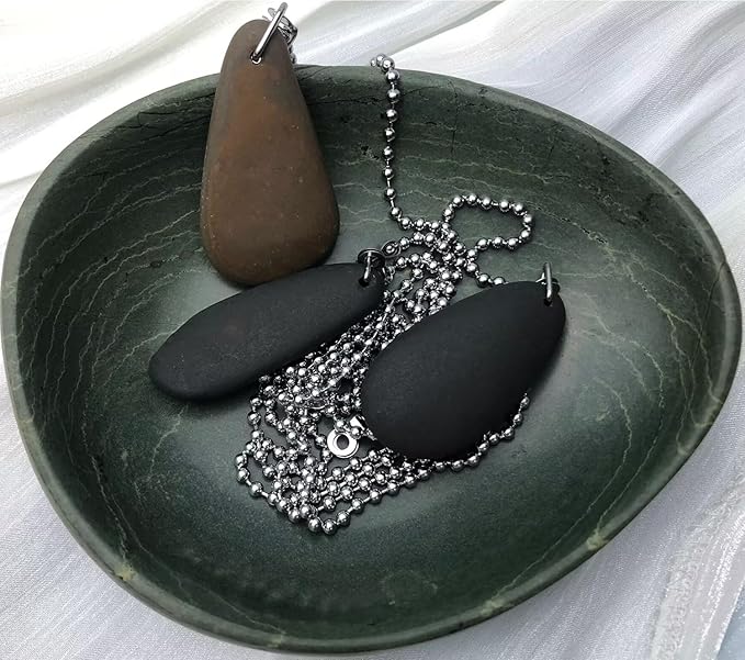 Handmade Decorative Bowl - Natural River Stone Pebble Artisan Crafted Serving Dish | 4-6 Inch Unique Decorative Tray for Home Centerpiece, Jewelry Holder (green)