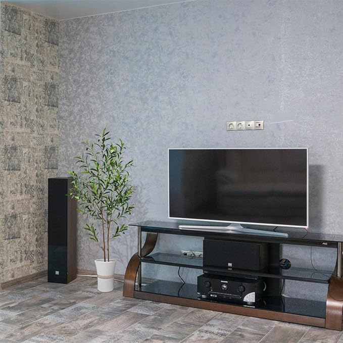 5ft (60”) Artificial Olive Tree, Tall Fake Olive Plant, Faux Olive Silk Tree for Mordern Indoor Home Livingroom Office Floor Corner Décor