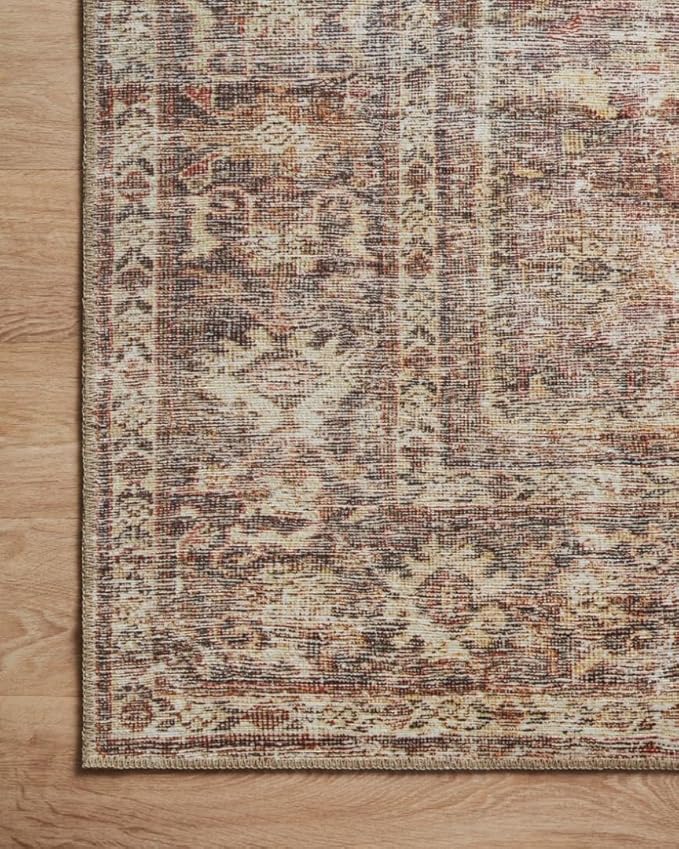Loloi Amber Lewis Georgie Collection GER-06 Bordeaux/Antique 2'-0" x 5'-0", .19" Pile Height, Accent Rug