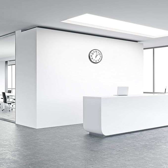 Ultimate Wall Clock | 14 Inch | Modern | Quartz | Analog | Home | Office | School | Gym | Indoor | Outdoor | Near Silent | Unbranded | Classic | Black | Battery Operated | Modern Décor