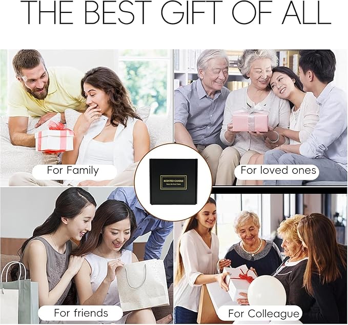 Scented Candles Gift Set for Women – Soy Wax Small Candle Set with Lavender, Rose, Coconut & Strawberry – Birthday Gifts for Women, Relaxing Aromatherapy Candles, Home Décor & Holiday Gift Set