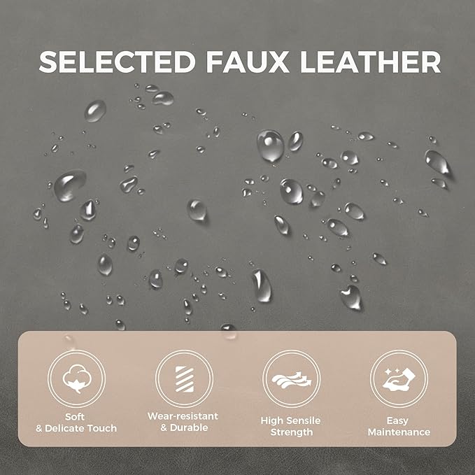 MAISON ARTS Counter Height 24 inch Bar Stools Set of 2 for Kitchen Counter Solid Wood Legs with Faux Leather Padded Seat Farmhouse Barstools for 34"-38" Counter Island Upholstered Stools, Black+White