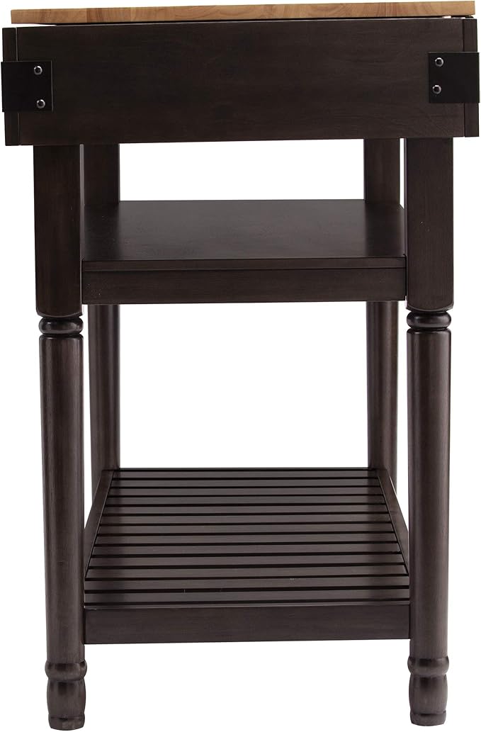 SEI Furniture Waysmere Kitchen Island, Smoked ash, Natural