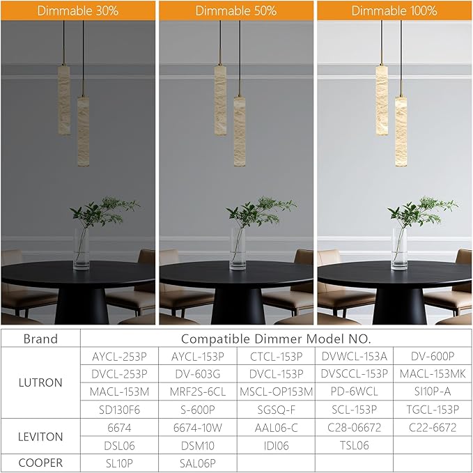 LMQNINE Natural Alabaster Pendant Lights for Kitchen Island White Marble Long Tube Chandelier Modern Gold Ceiling Light Fixtures for Bedroom Dining Room Table Living Room Hallway(M-2Light)