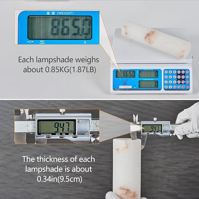 LMQNINE Natural Alabaster Pendant Lights for Kitchen Island White Marble Long Tube Chandelier Black Modern Ceiling Light Fixtures for Living Room Bedroom Dining Room Table Hallway(S-2Pack)