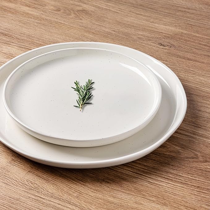 GBHOME Ceramic Dinnerware Sets for 6, 18pcs Stoneware Plates and Bowls Sets, Handmade Chip and Scratch Resistant Dishes Set, Dishwasher & Microwave Safe