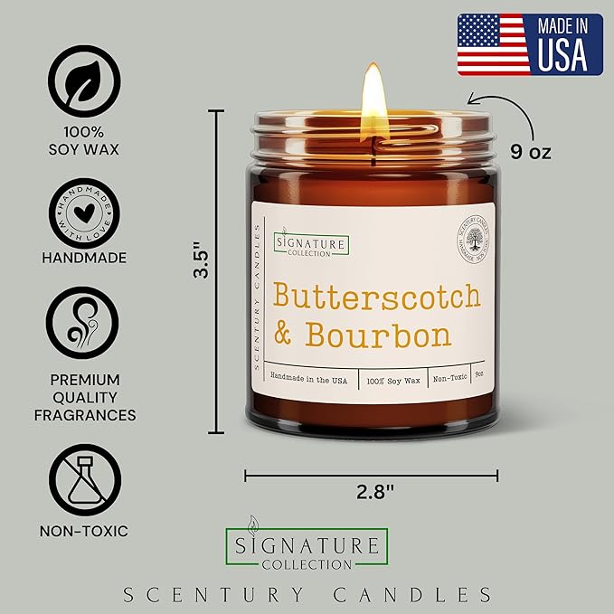 Autumn Glow Fall Scented Candle, Many Scents to Choose from, All Natural Non-Toxic Soy Wax, Handmade in The USA (Autumn Glow)