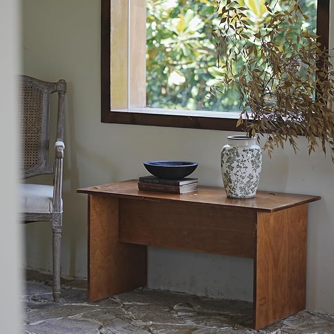 Hand Carved Wooden Decorative Bowl for Home Entryway Decor, Wood Centerpiece Bowl for Coffee Table Decor, Wood Dough Bowl for Farmhouse Decor (Black)