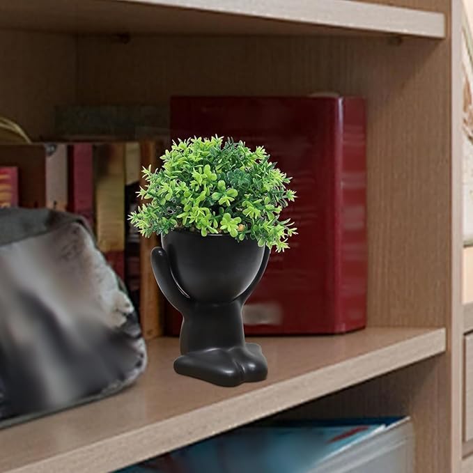 Zerzsy Fake Succulent, Mini Succulents Plants Desk Plant for Office Decor for Women, Cute Fake Plants Bathroom Decor - Set of 1