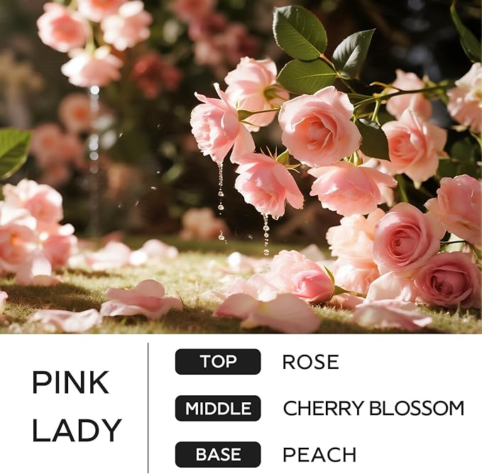 Candles for Women, 14.1 oz Scented Candles for Home, 2 Wicks Blended Scents Birthday Candles Gifts for Mom, Wife, Teachter, Girlfriend (Rose+Cherry Blossom+Peach)