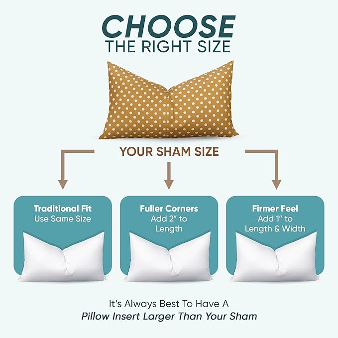 Pillowflex Synthetic Down Pillow Insert - 16x22 Down Alternative Pillow, Ultra Soft, Large Rectangle, Lumbar, Back, Neck, Sleeping Pillow - 1 Decorative Pillow Form