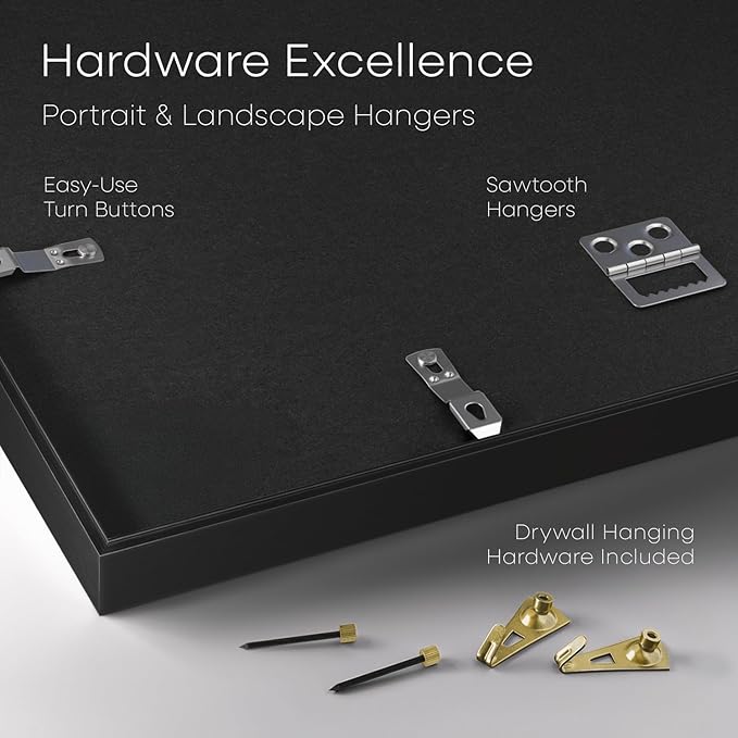 Homeforia 4x9 Business License Frame Black, High End Metal 4 x 9 Certificate Frames with Real Glass, 9x4 Document Frames for Wall or Tabletop, 4 by 9 Picture Frames, Tempered Glass, Wall Kit, Set of 1