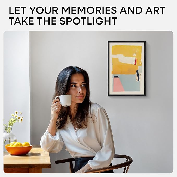 Homeforia 13x19 Picture Frame Black Wood, High End Oak 13x19 Frames with Mat 11x17 Photo, 13 x 19 Wooden Poster Frame Matted to 11 by 17 Print, 19x13 Hanging Frames, Tempered Glass, Wall Kit, Set of 1