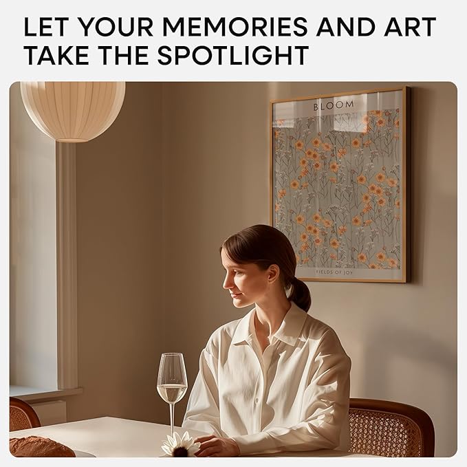 Homeforia Picture 16x20 Bronze Frame, High End Metal 16x20 Brass Poster Frames with Mat 11x14 for Photo, 16 x 20 Frame Matted to 11 by 14 Print, 20x16 Hanging Frames, Tempered Glass, Wall Kit, Set of 2